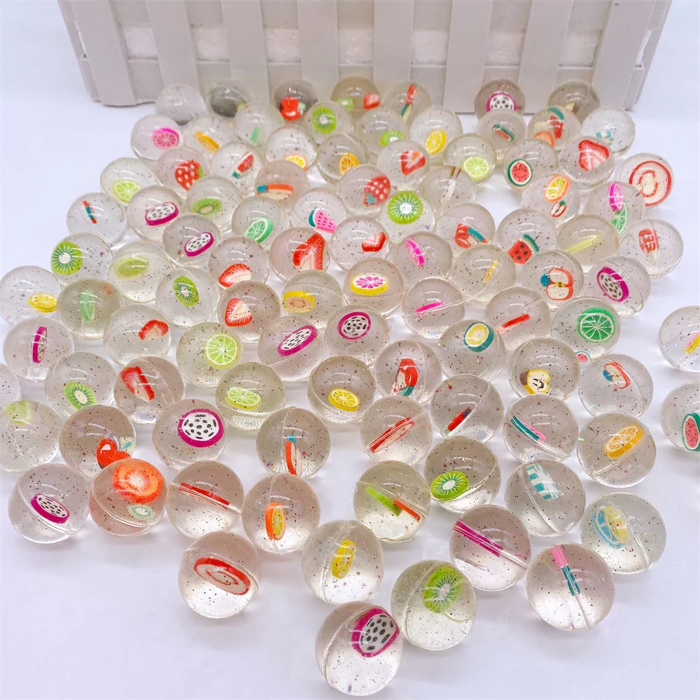 Забавная игрушка упругий мяч с фруктовым узором плавающая водная попрыгающая детская эластичная резиновая игрушка-упругий 27 мм