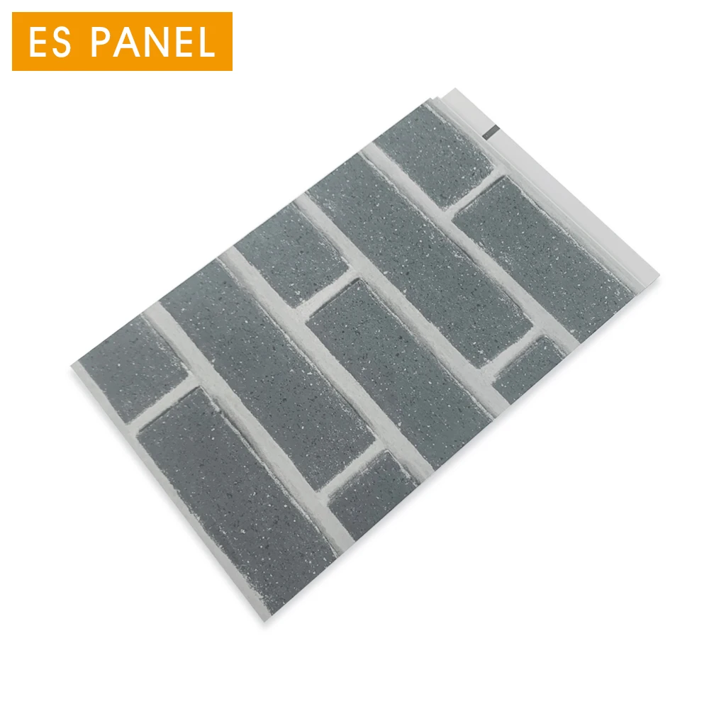 Панель ES, кирпичная внешняя стеновая панель, Полиуретановая пенопластовая Изолированная декоративная металлическая облицовочная декоративная металлическая облицовка, сборный дом