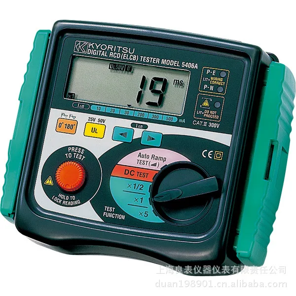 Kyoritsu 5406A RCD Tester, 10/20/30/200/300/500mA