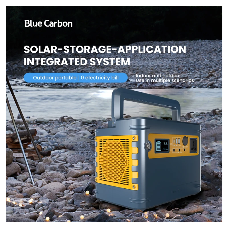 Синий углерод 5 лет гарантии портативная электростанция наружная 12 В 1kWh солнечные портативные литий-ионные аккумуляторы