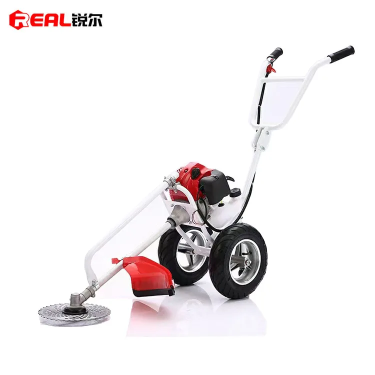 Лидер продаж 2021, бензиновый триммер для травы с двумя колесами большого объема 52 куб. См