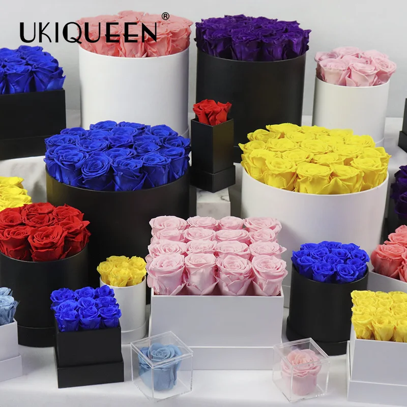  Оптовая продажа Самые продаваемые неизменно стабилизированные розы UKIQUEEN в подарочной