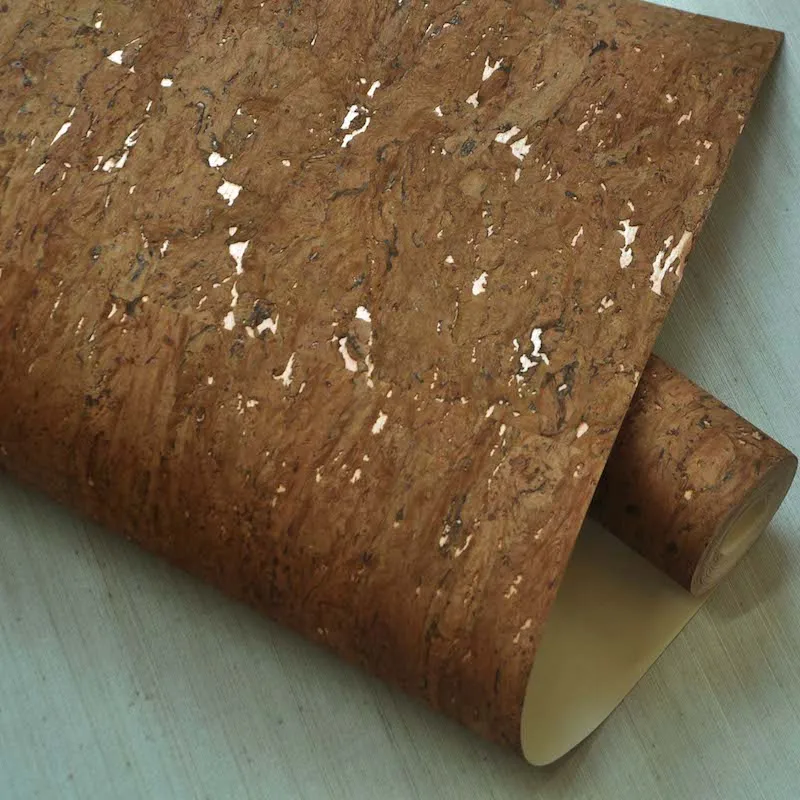 MYWIND Free Sample Light Brown Metallic Wallpaper Natural Wood Luxury Design Home Decor Wall Paper