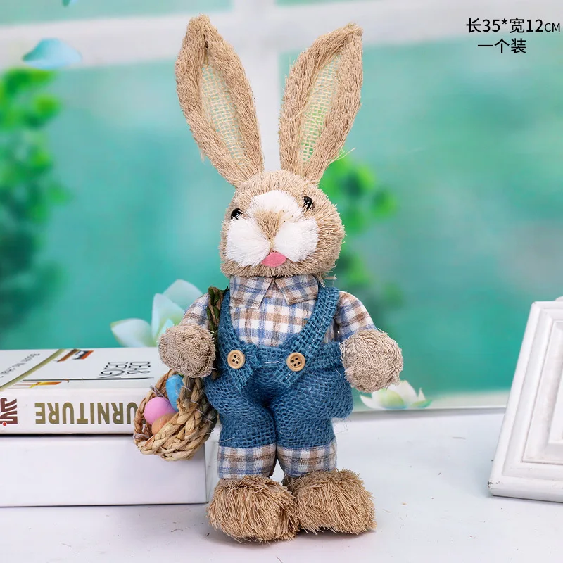 2022 Handmade Sisal Custom Easter Bunnies