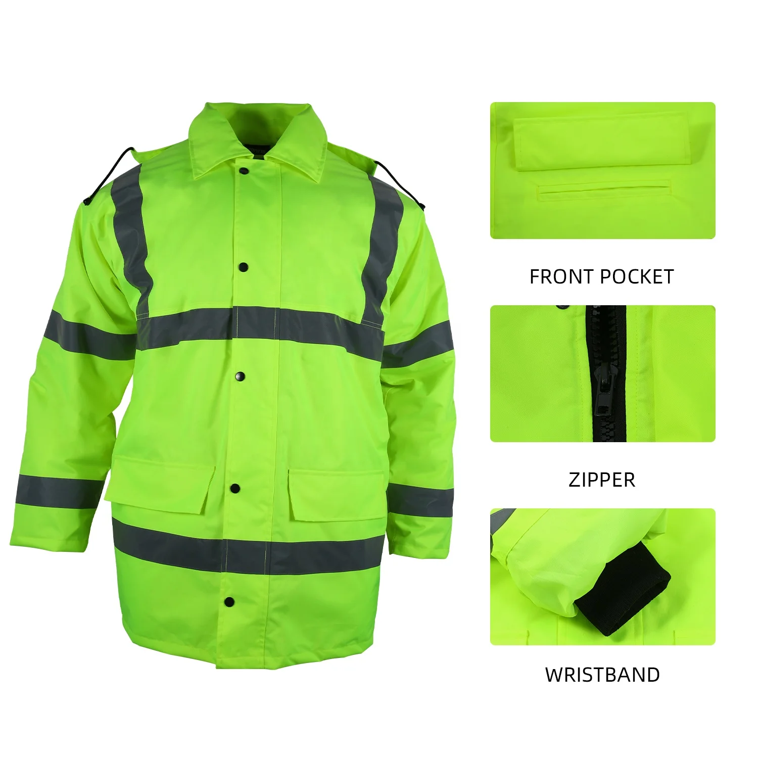 ANSI класс 3 Hivis зимняя теплая флисовая толстовка Светоотражающая Защитная