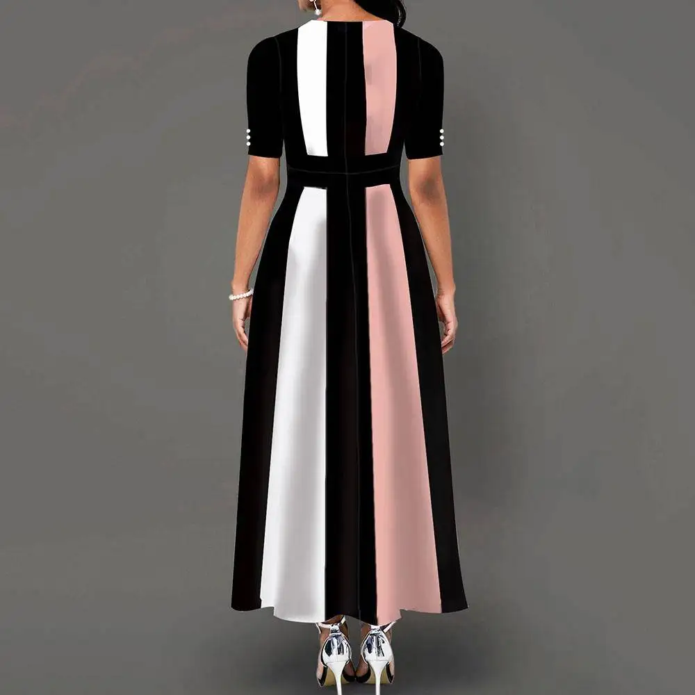 
wholesale floral print fabric plus size patchwork dress midi dress 