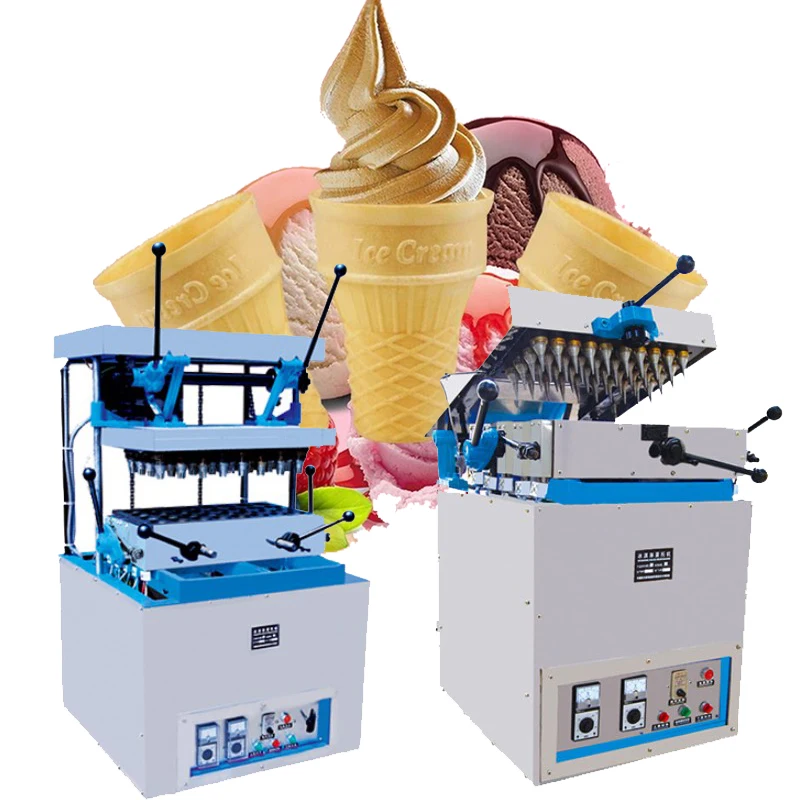 Mini Automatic Cone Ice Cream Maker Machine Stainless Steel Cornet de Glace for Milk Flour & Water 380V for Manufacturing Plant