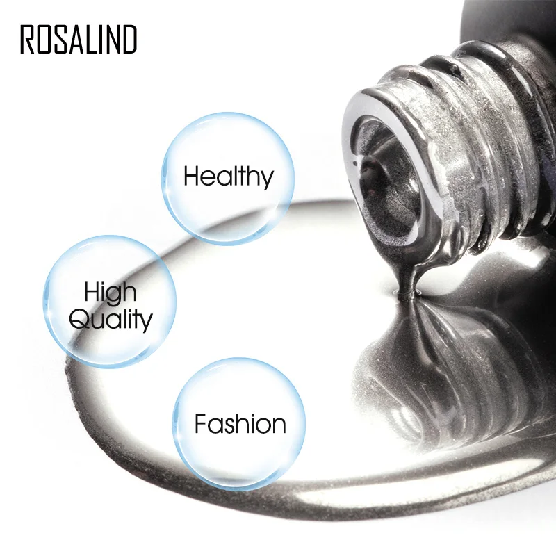  Гель-лак для ногтей Rosalind oem отмачиваемый Блестящий лак УФ/светодиодный оптовой