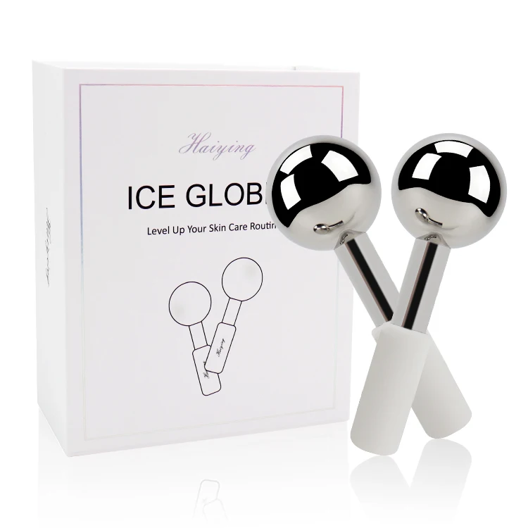 2024 Newest Facial Beauty Ice Globes Stainless Steel Cold Roller Massage Ball Magic Cryo Stick 50mm Face Massager OEM