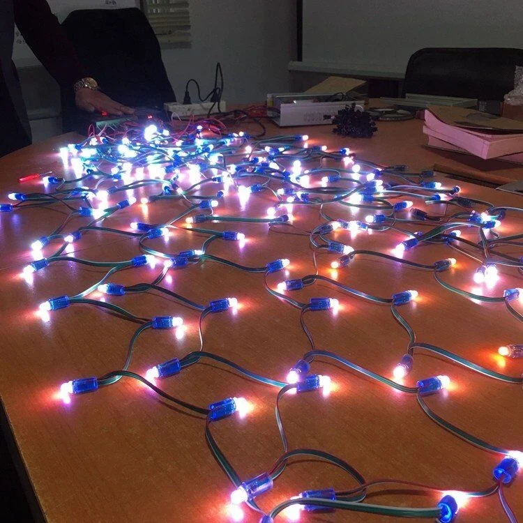 Programmable Led Christmas Lights 1903/2811ic DC5V/12V Flashing Effect LED Pixel Lights RGB Full Color Led Christmas Star Lights