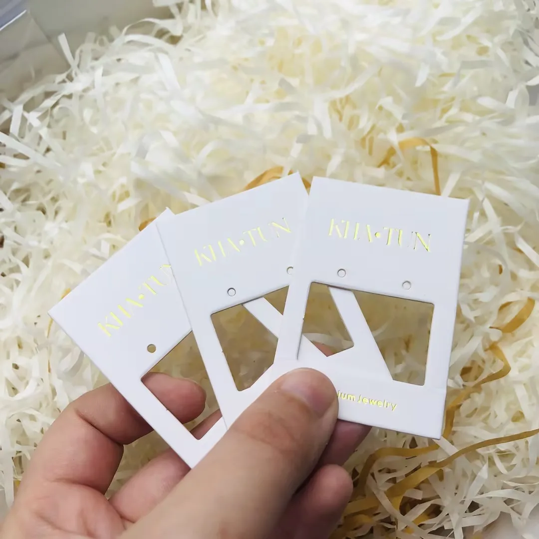 custom Earring Cards for jewelry Display Packaging Holder with Necklace Display Backs paper Cards