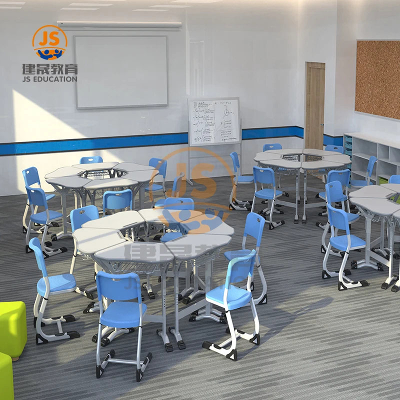 New Design Collborative classroom learning table school Desk and Chair University furniture