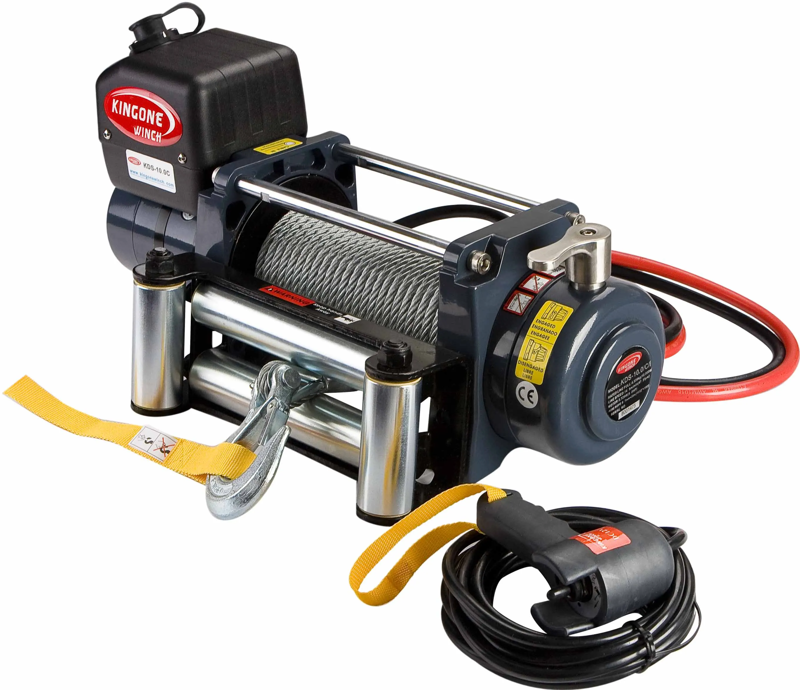 KINGONE 12000lbs electric winch 12v offroad 4x4 winch with wire winch rope