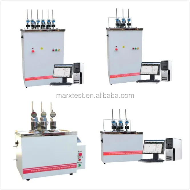 Manual Vicat Apparatus Vicat Soften Point Temperature Tester MXRW-300AT-4 For Thermal Plastics Pipes and Fittings