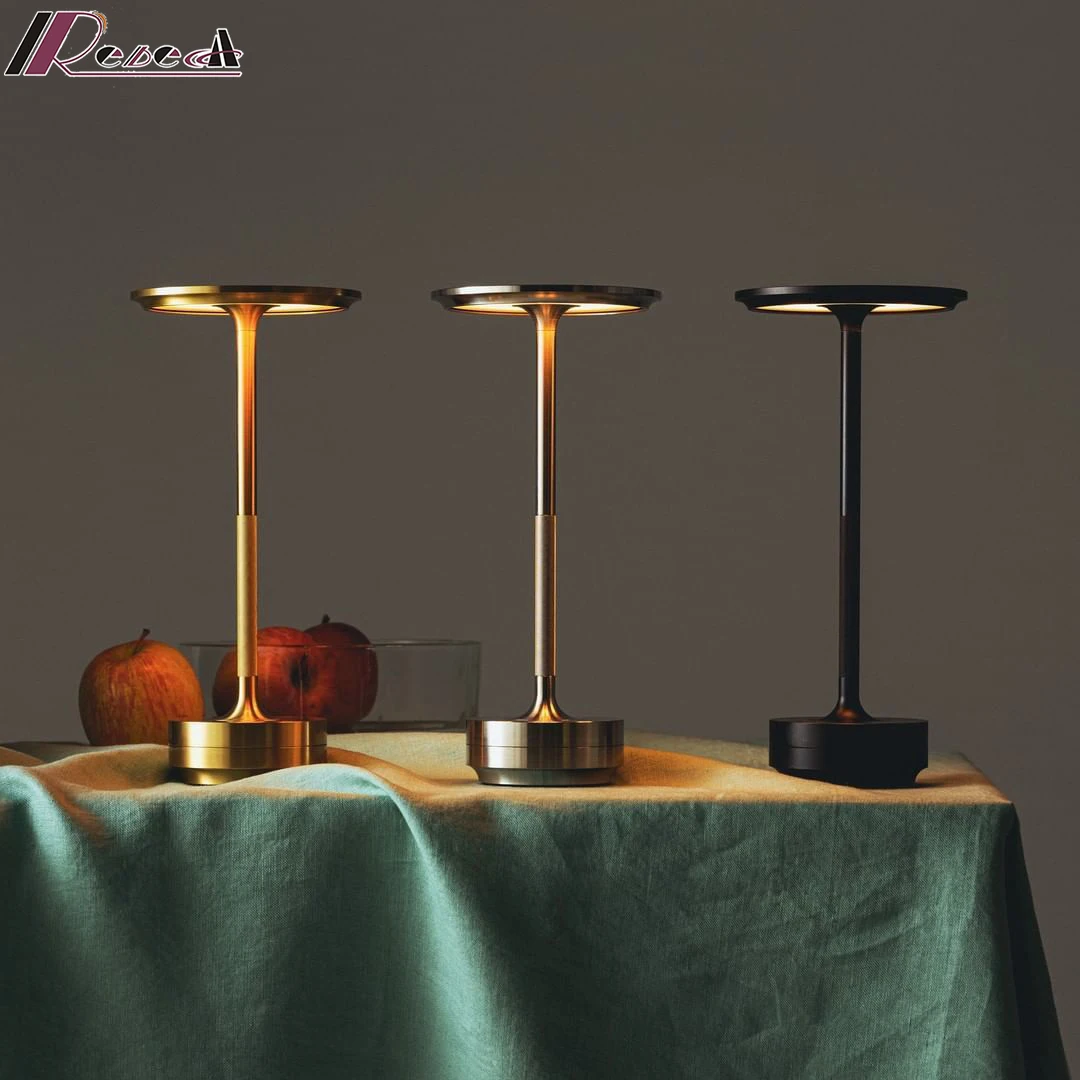 Popular design cordless table lamp  can customize color restaurant battery LED table lamp modern