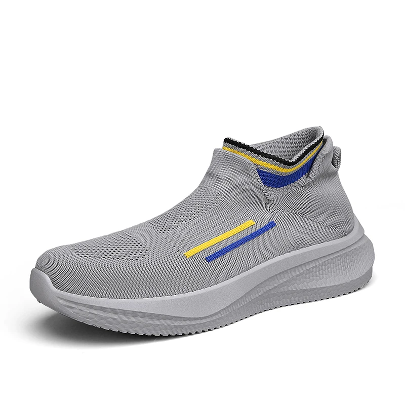 Customized trendy new styles Breathable Lightweight mesh walking shoes Knit Upper sock shoes sneakers