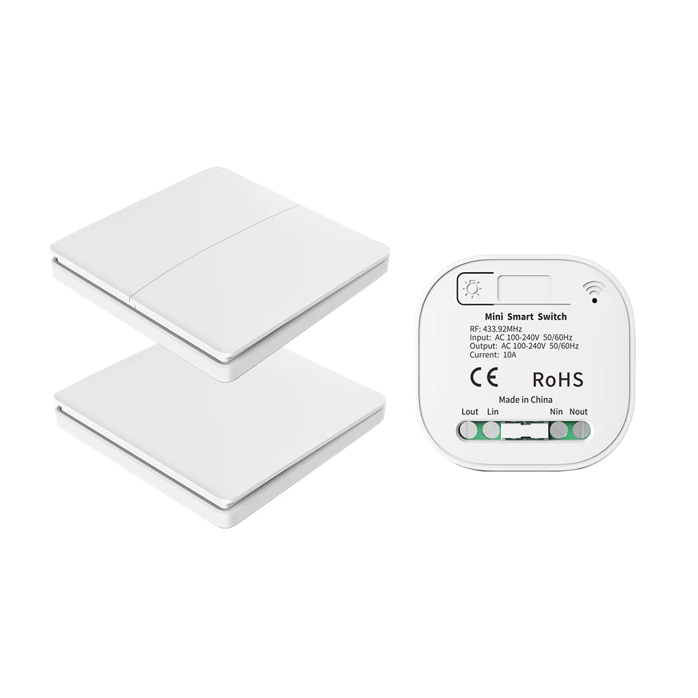 China Factory Price Wireless Wall Switch 16A 86 Type 1/2 gang 2 way waterproof Self-powered remote controller Light switch