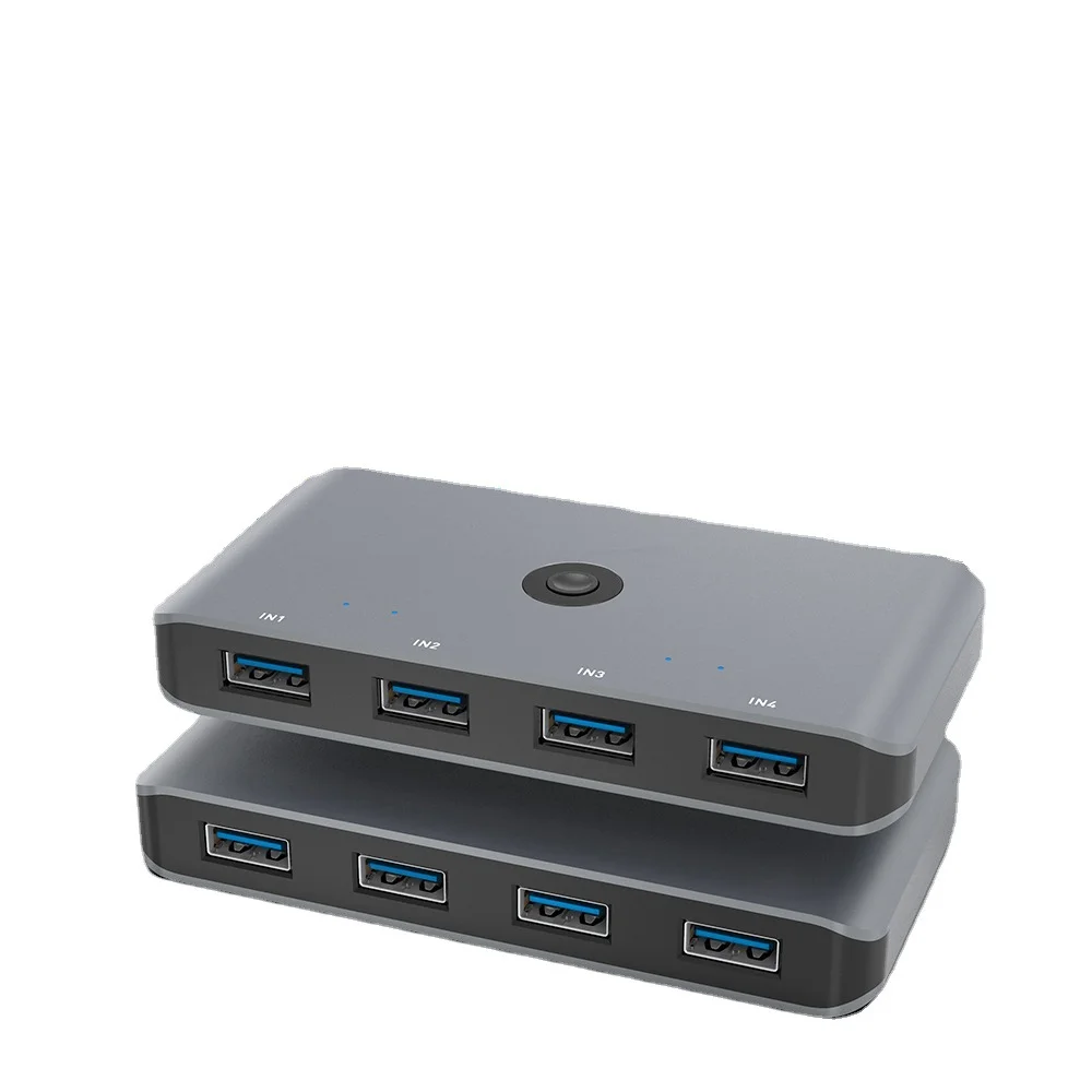 Новый продукт USB KVM переключатель 4 в Out удлинитель шт. обмен usb-устройства консоли коробка для клавиатуры и мыши принтер Поддержка