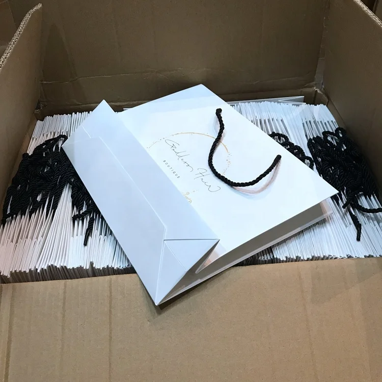 Упаковочные пакеты для волос, индивидуальный дизайн, белые толстые простые бумажные пакеты для упаковки