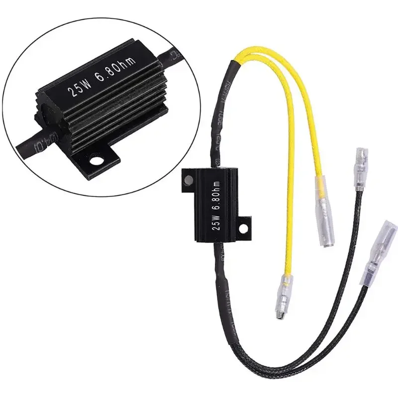 Moto Resistance Power Resistor Load Decoding Resistor for LED Mini Turn Signal Flash Light Repairing Parts 25W 6.8Ohm