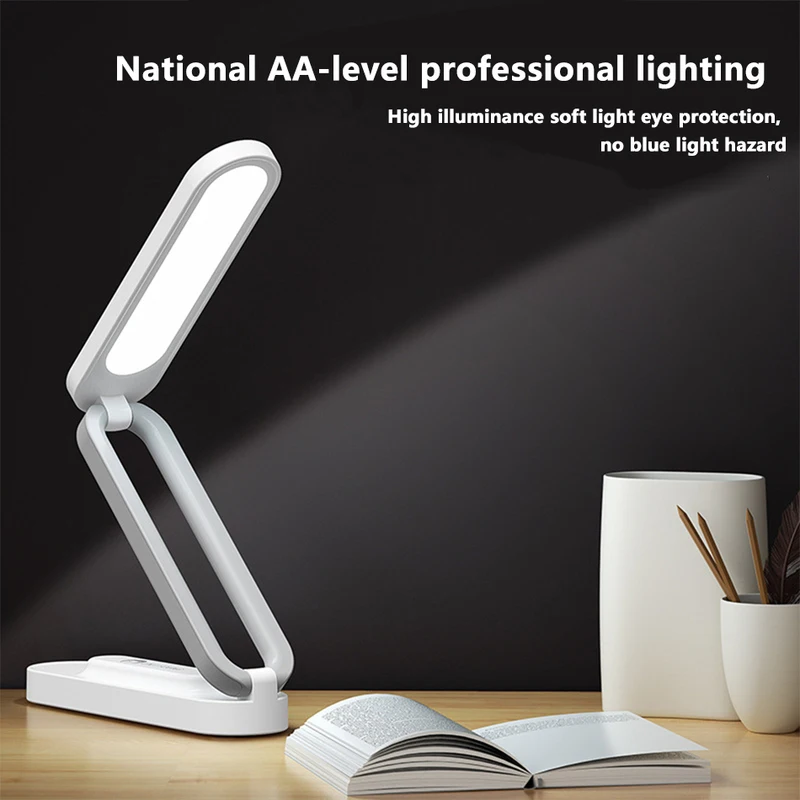 Folding Led Desk Lamp Eye Protection Desk Lamp Natural Light Protection Eye Dimmable Office Lamp 3 Color Mode Usb Charging Port
