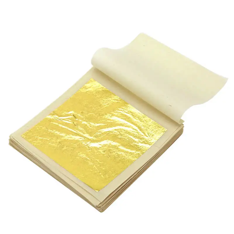Pure 24K Edible Gold Leaf Foil Sheets for Face Skin Care Package Anti Aging Facial Mask Leaf Sheet