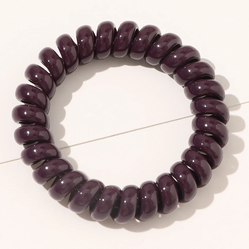 BELLEWORLD Wholesale Occident Ice cream color phone ring large telephone line hair ring hair coil elastic hair ties for women