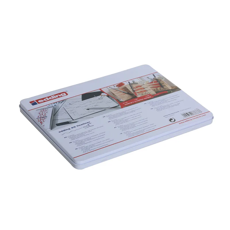 Popular Metal Crayons Boxes Packaged Large Capacity Case Tin Metal Pencil Case For Kids