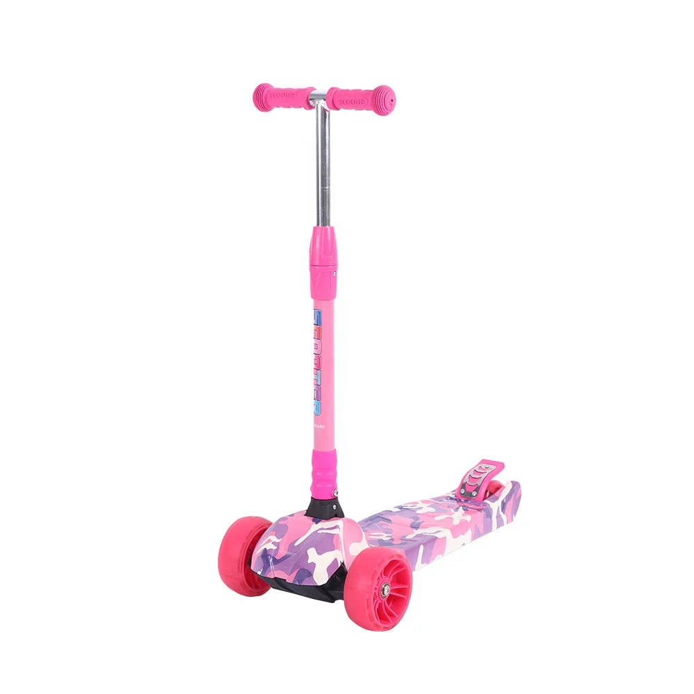 Foldable  Best Quality Factory Kids Kick Scooter For Girl And Boy With PU Flashing Wheels