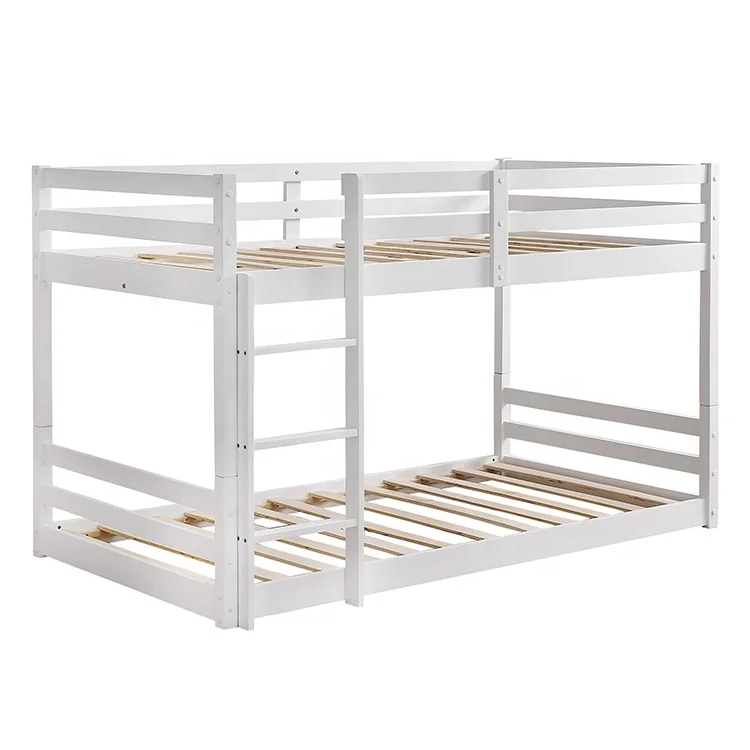 Bedroom furniture boy girl wood floor frame children kids double bunk bed, twin bed frame for kids