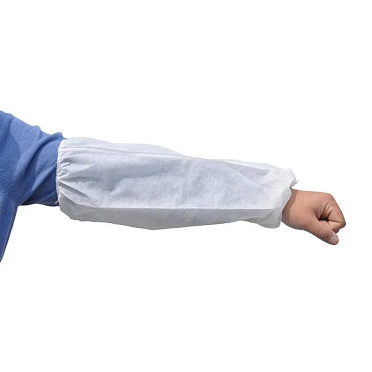 Wholesale Price Disposable PE Arm Sleeves Machine-Made Non-Woven Over sleeve Cover for Cleaning Protection