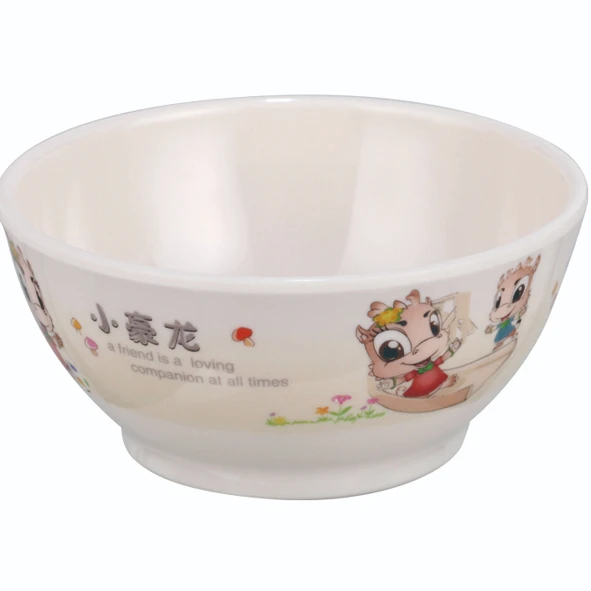 Hot Selling Cartoon Dragon Chinese Food Grade Unbreakable Durable Melamine 4 Inch Rice Bowl