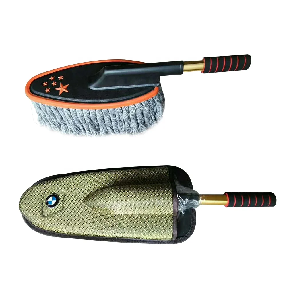 
Extendable handle car wash brush set snow blower winter fuzz tyre brush 