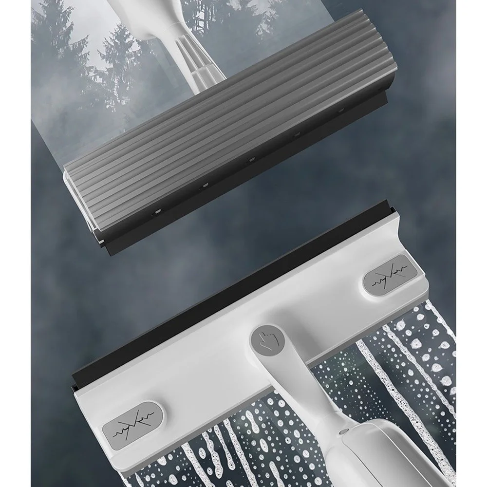 Multifunctional Windows Wiper With Spray 360 Degree Cleaning Window Cleaner Glass Cleaning Wiper Mop Brush For Double-sided Wipe