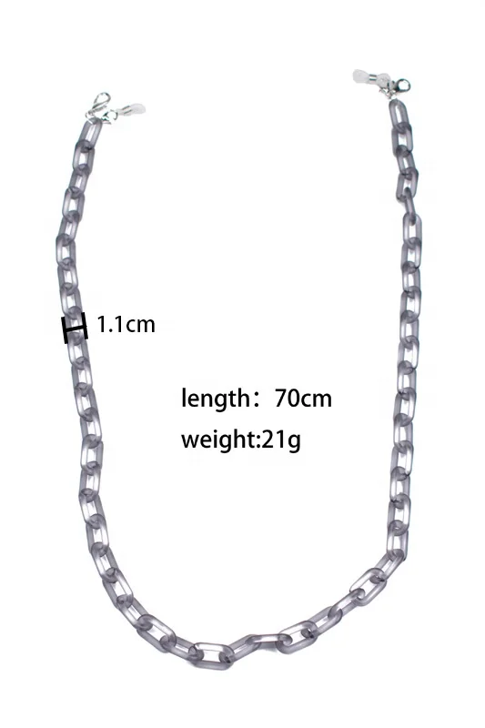 New Trendy Multiple colors 1.1*70cm Acrylic Chain Sunglasses Eyeglass chains face Masking holder