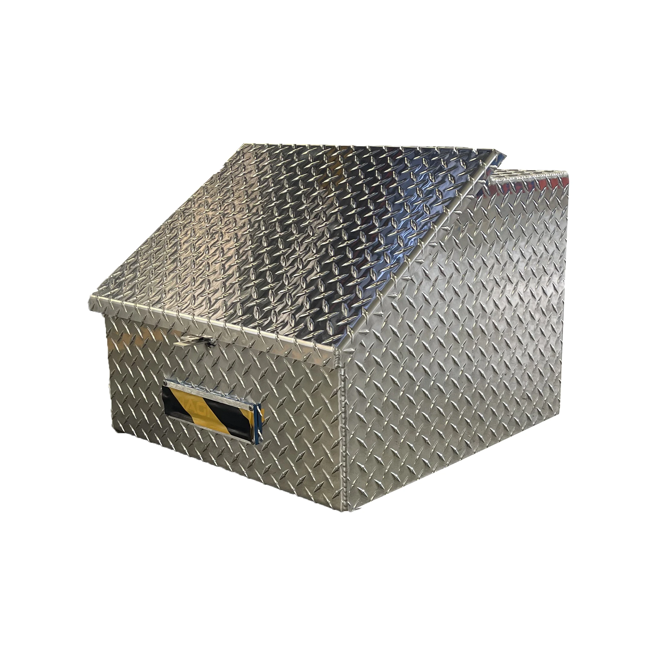 Factory direct sale custom heavy duty tool box aluminum checker tool storage with top opening lid