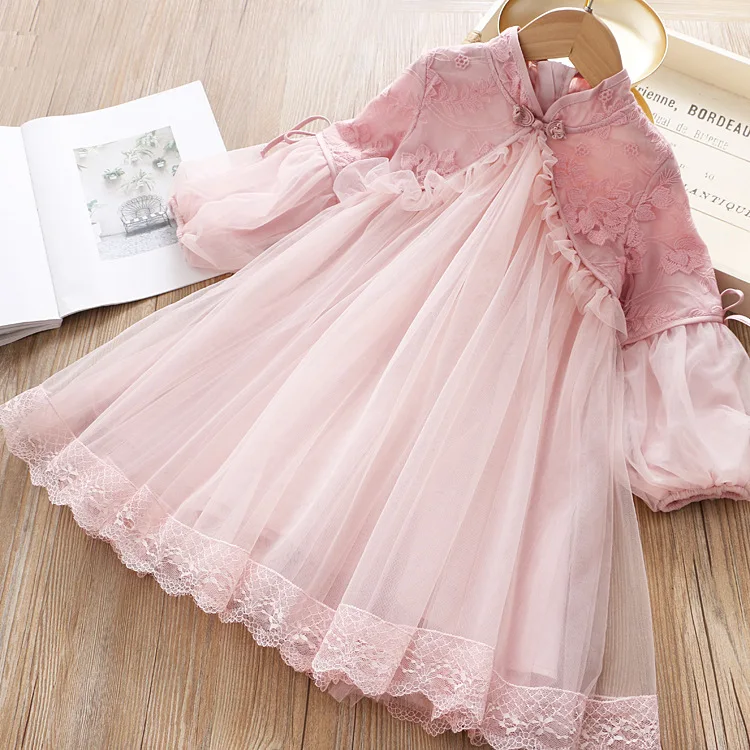 Детское Хлопковое платье-пачка с бантом, желтое платье в европейском стиле с рукавами-фонариками, большие размеры, лето 2020