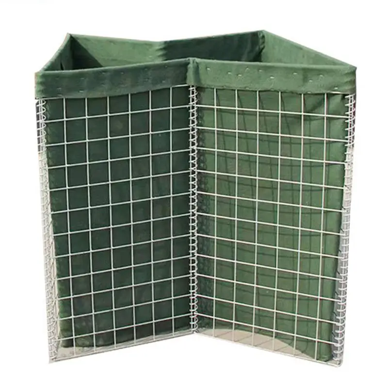 Wholesale Price Galvanized Welded Steel Wire Mesh Security Fence Flood Protection Barrier Bastion Wall Defence Barriers Metal