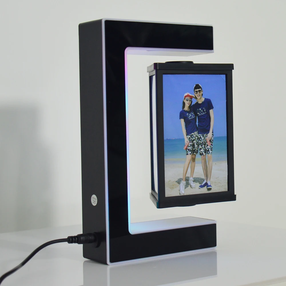 2023 New Design Double Sided Floating&Rotating Acrylic Floating Magnetic Levitation Photo Frame for Halloween