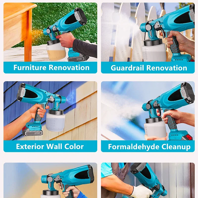 car paint spray gun 800ml electric painting  Color Paint Spraying Equipment Power Tools best cordless spray gun