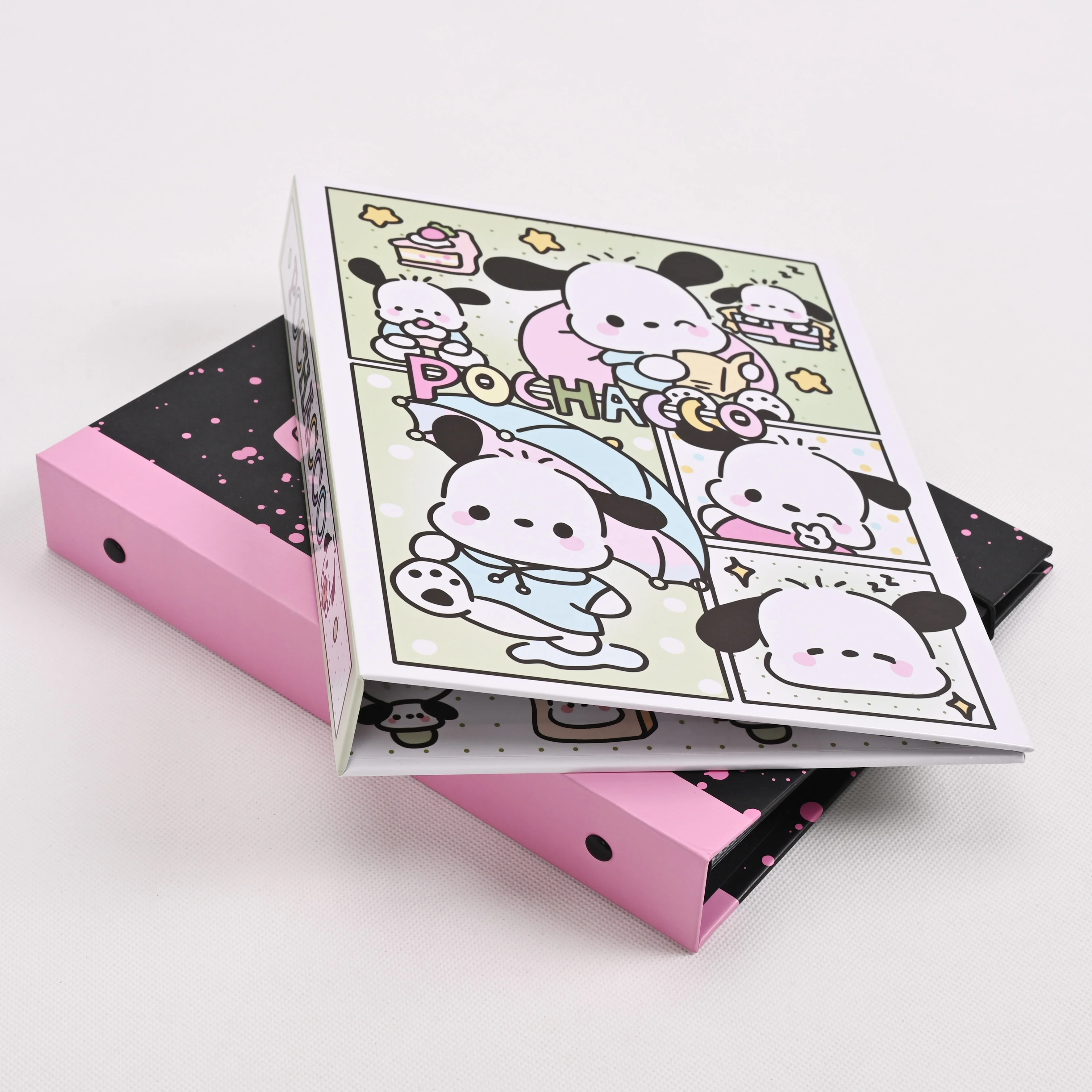 Bulk Wholesale Cartoon Super Cute Notebook With Paper Cover 6 rings Binder Spiral Bound Notebook For kids Student