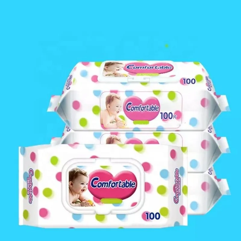 Promotional Wholesale Maternal And Baby Products Green Eco Friendly 100PCS Special Mild Non Woven Spunlace Disposable Wet Towel
