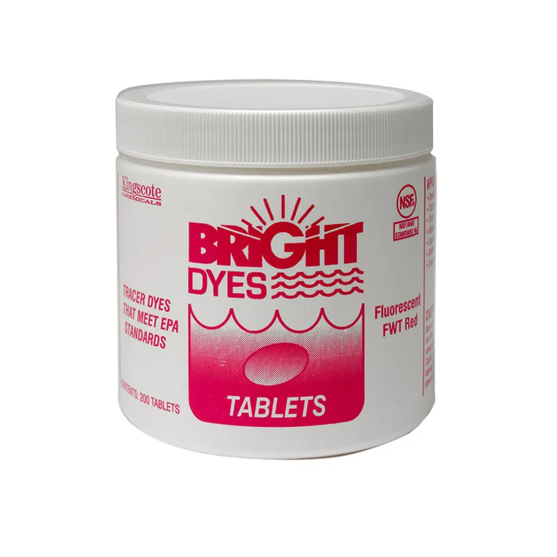 Fluorescent FWT Red Tablets Made In USA Red Tracer Dye Tablets fluorescent dyes