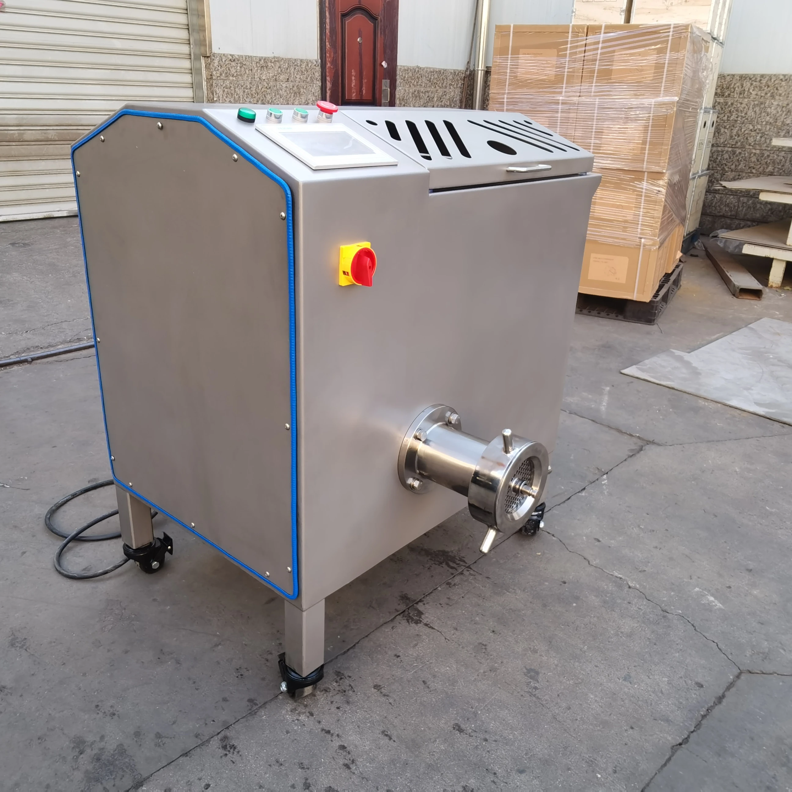 100L CNC Large Capacity Fresh Fish Mutton Beef Chicken Chopping Grinding Slicing Chopper Machine Meat Mixer Machine