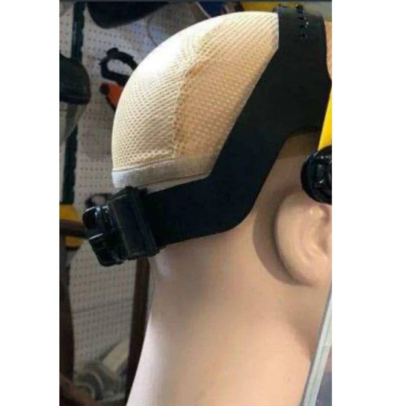 
Protective Working Safety PVC Clear Visor Plastic Full Face Shield Mask For Grinding Face Helmet Yellow 