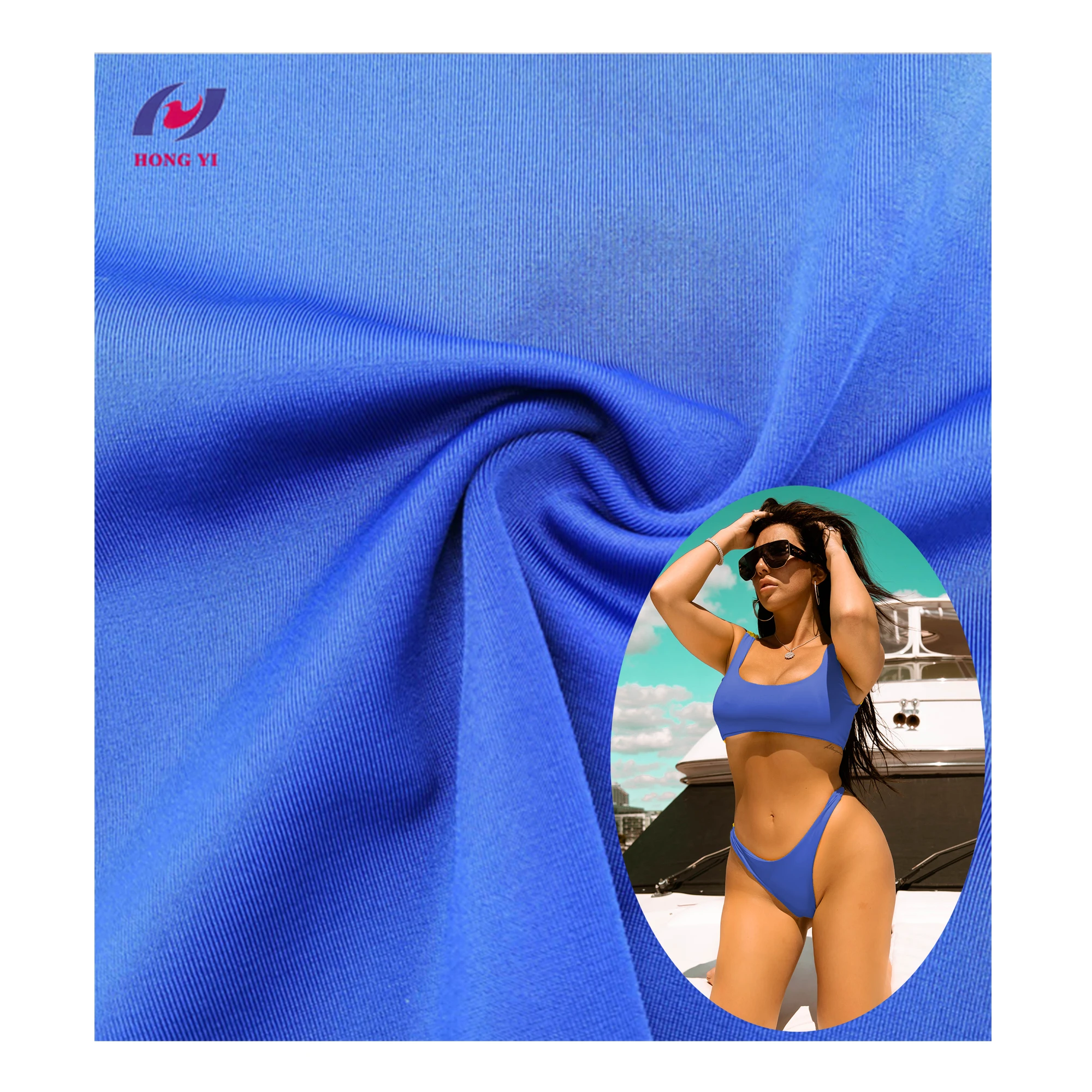 Custom Colors Nylon/ Polyester Spandex Fabric For Lingerie and Swimwear