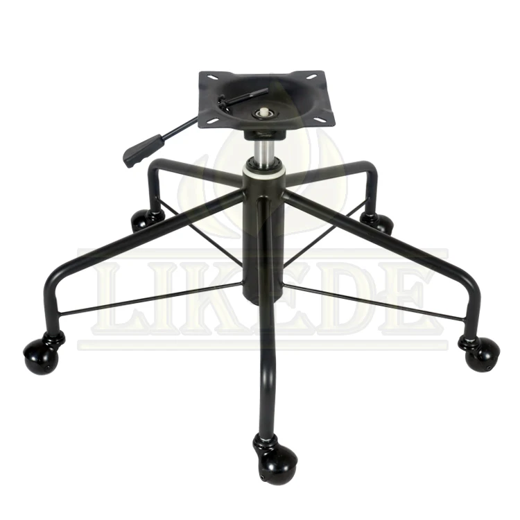 5 leg black steel office swivel chair base