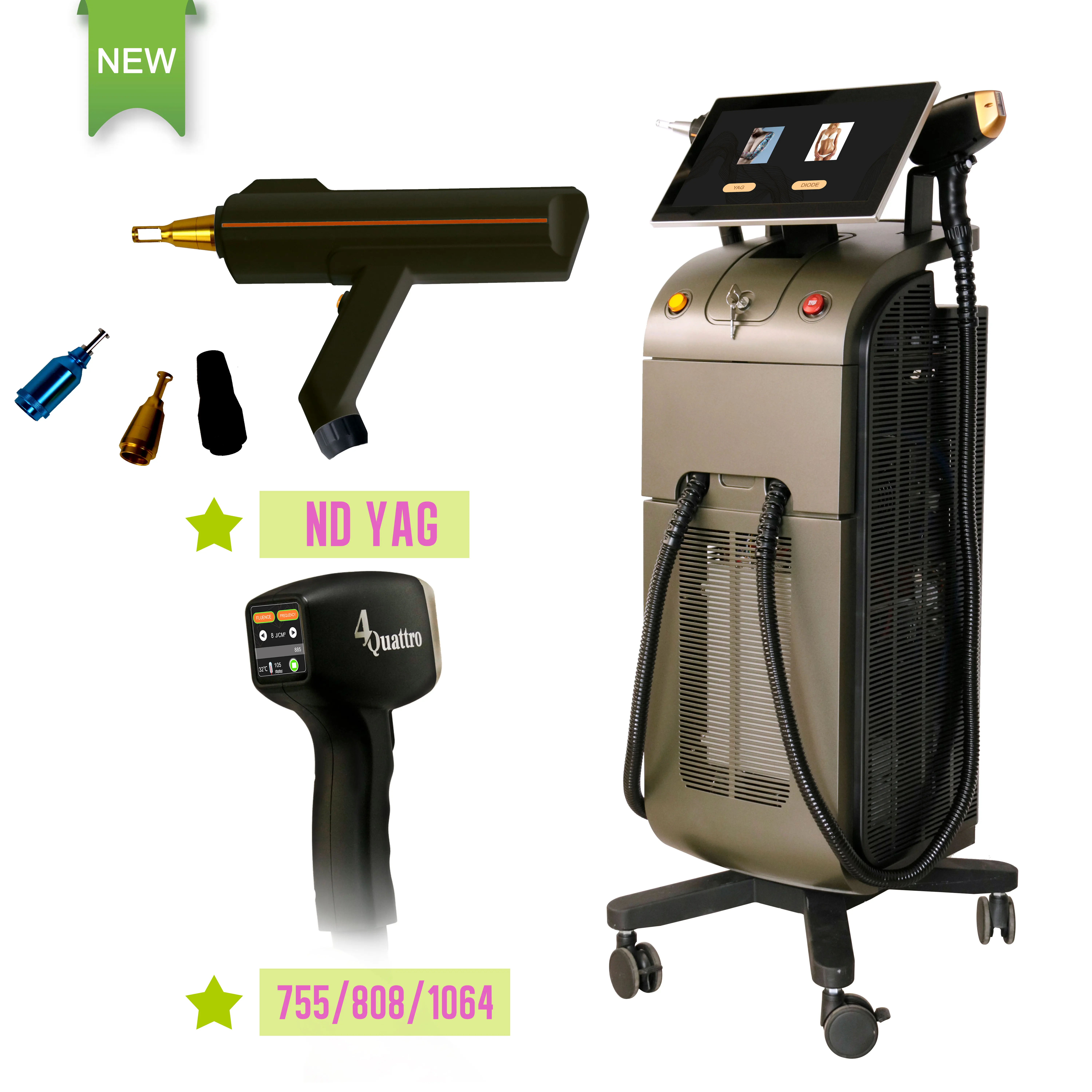 ipl elight hair removal laser diode laser epilation beauty machine  with tattoo removal nd yag laser