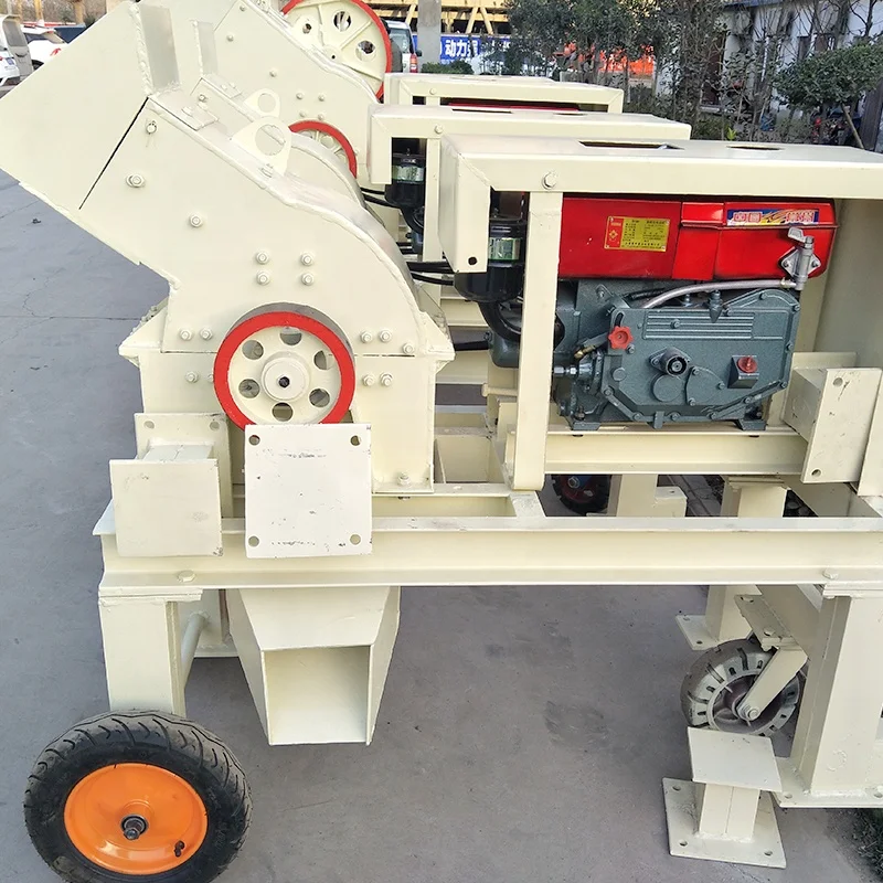 Baichy Hammer Crusher With Diesel Engine, Portable Hammer Crusher For Gold Ore, Price Of Hammer Crusher Machine