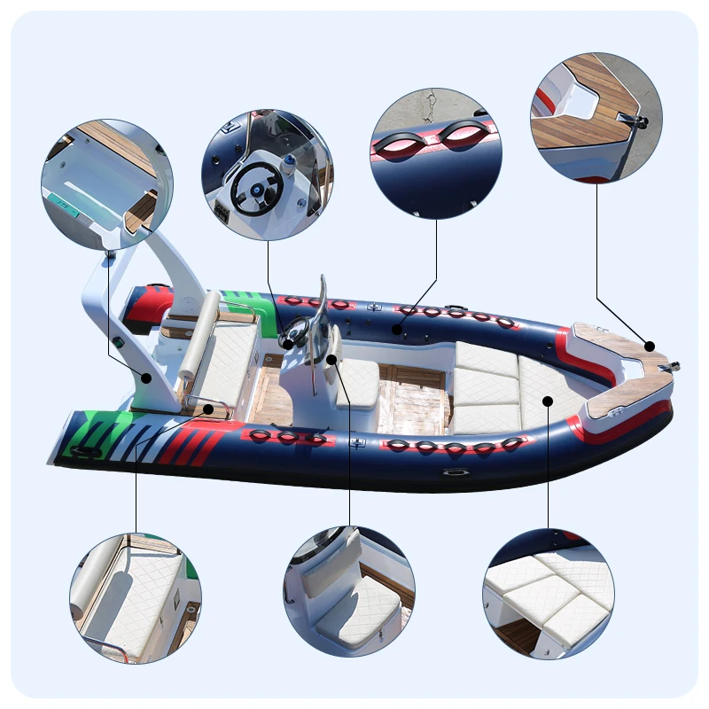 Inflatable Rubber Boat  Luxury yacht Boats with CE in Hypalon or PVC Fishing and Sport Dinghy Made In China
